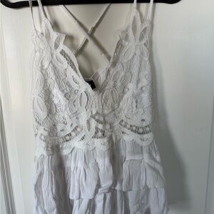 Trixxi White Lace Strappy Top